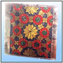 A rich specimen in hand painted glass. The motif, patterned after Indus valley's crafts trend.