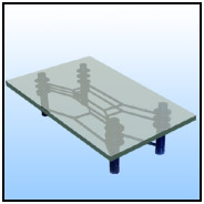 Center table   Sizes: H : 18" Top Size : 26" x 48"  WT : 12 lbs (Without Glass Top) 