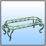 Center table   A nice concept in iron forging;  hot wrought multi faceted table. Simple but exceptionally pleasing blend of lines and elements.   Sizes: H : 17" Top size : 46" x 18"  WT : 11 lbs (Without Glass Top)      A nice concept in iron forging; hot wrought multi faceted table.     