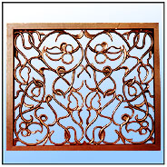 The "Cresta" range of light alloy; Twin faced moulded progressive elements constitute one of our pride products. In every design an authentic "Moroccan" element is repeatedly employed in an intense aesthetic configuration. The general effect in the arcade and assorted facade applications is quite stunning. Fine detailing and thin diamond head sections represent the authenticity of advanced light alloy technology, each and every element is hand matched and crafted prior to the assembly work. The pertinent use of this range of products is unlimited and remains at the disposal of architects and interior/exterior designers.