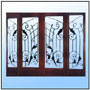 A selected piece from the "Modela" selection. It is a main entrance composition with a contemporary modern design. A blend of heavy hot forged wrought iron and medium weld-able castings. The beauty of this range is the virtual transparency and least obstruction of view without the impairment of  other essentials inclusive of the security.