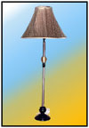 Pedestal Lamp  Essentially a new class of triple blend pedestal. Resin cast heavy "Bulbous" base. Satin finished stem and extra fine brass dome. A selected piece out of the "Stella" range of lamps and pedestals.    Sizes: H : 56"  W : 9.5"  WT : 22 lbs (Without Shade)    Heavy Cast alloy bulbous Profiled base.   Satin Finished, Polymer Coated Brass; Profiled Globe 4" dia with Dowell & Fitting.   Heavy Cast alloy Profiled Globe 5" dia.      